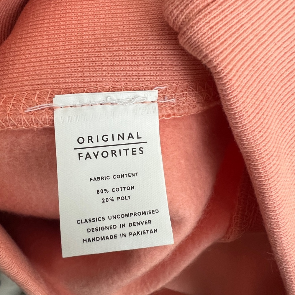 123Ciao Peach Hoodie Sweatshirt | Heart Logo Graphic | NWT | Size S - Picture 9 of 9